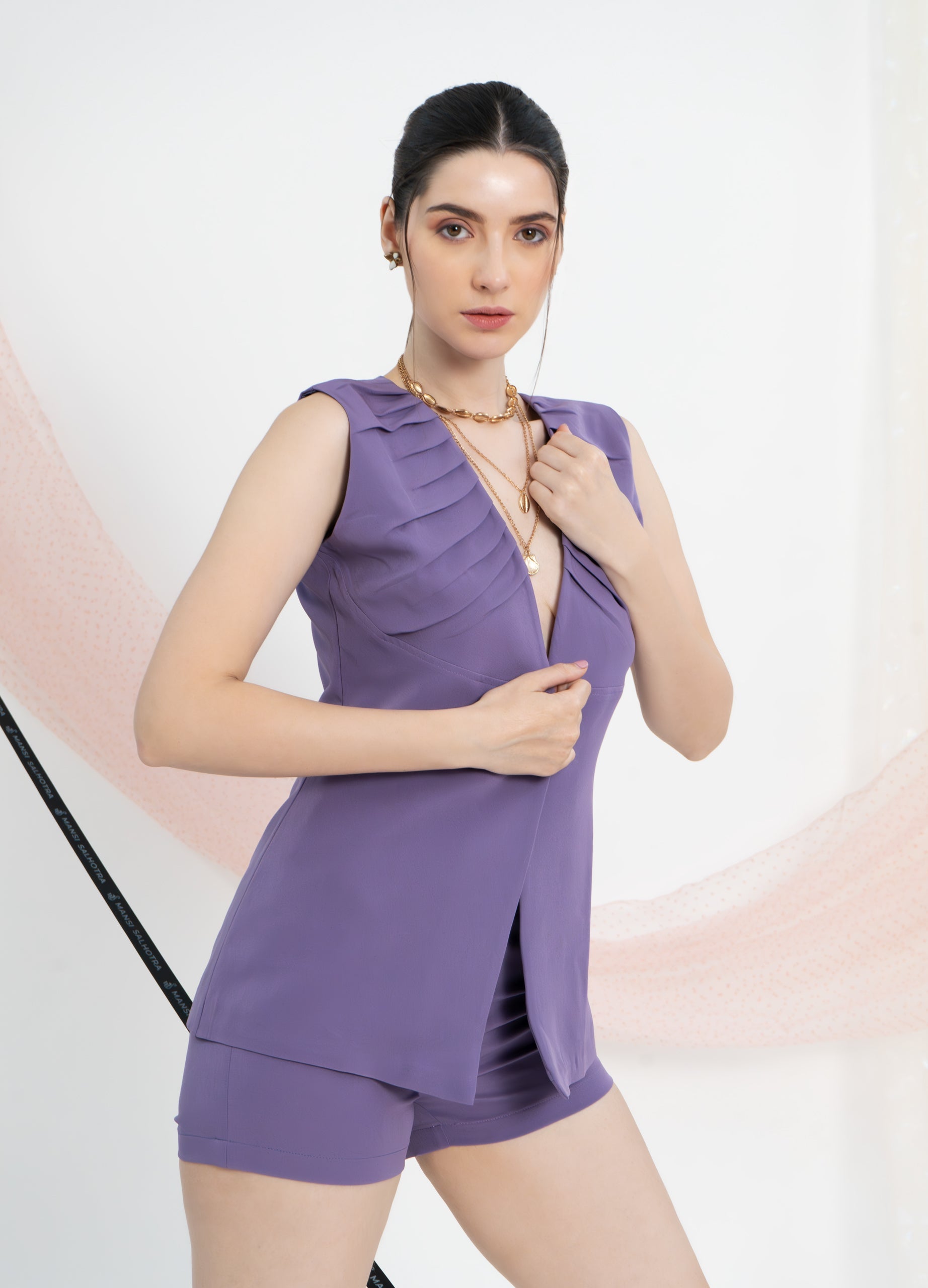 Modish Fashionista Coord set - Purple