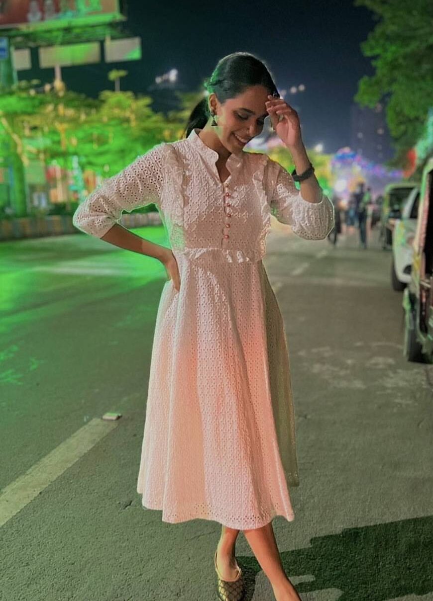 Priya Naik In Eden In Love Ruffle Dress
