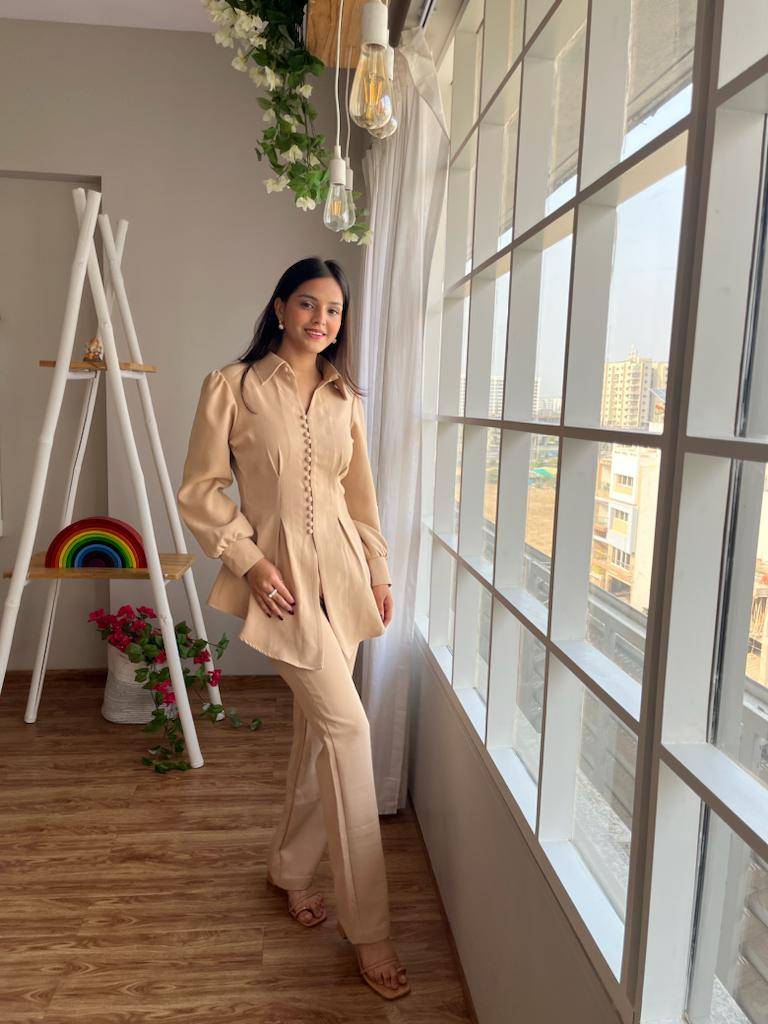 Radhika Mall In The Spicy Ginger Co-ord Set