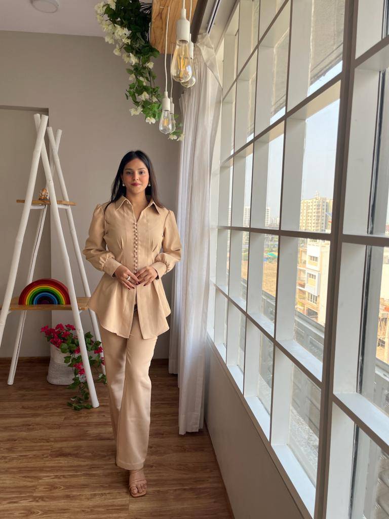 Radhika Mall In The Spicy Ginger Co-ord Set